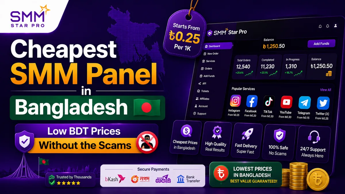Cheapest SMM panel in Bangladesh with bKash payment and low BDT rates