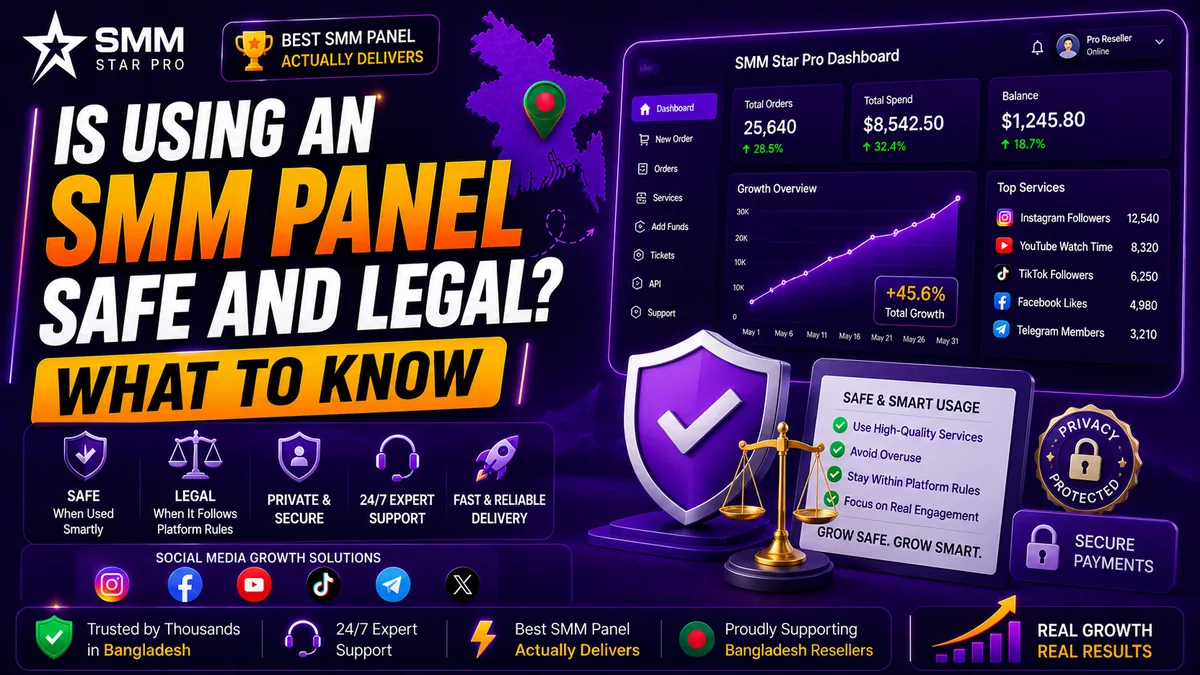 Is using an SMM panel safe and legal for social media growth