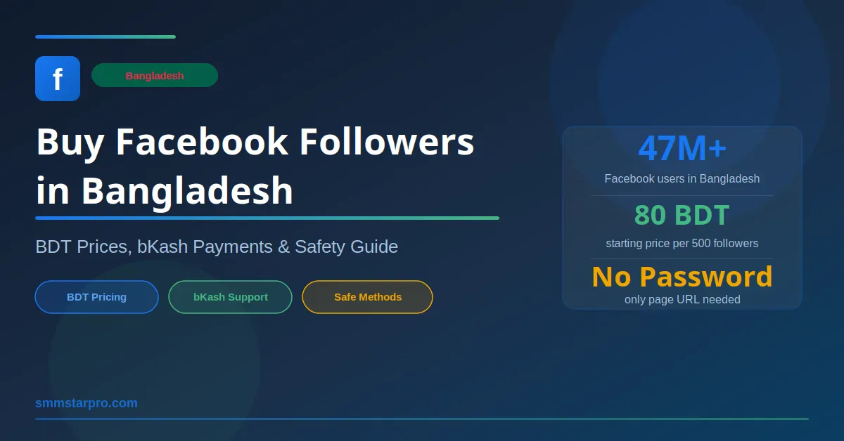 How to buy Facebook followers in Bangladesh with bKash payments and BDT pricing guide