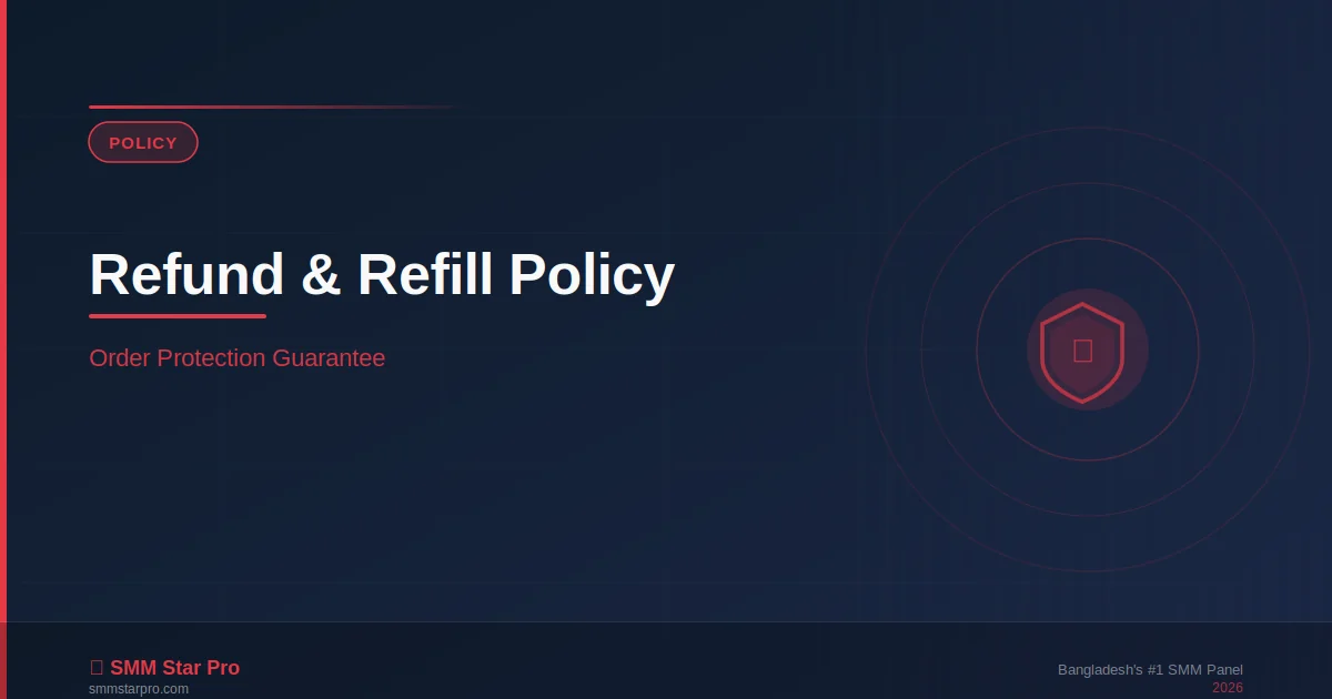 SMM Star Pro refund and refill policy explained with order protection guarantee